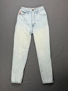 Vintage Bongo Jeans Womens 1 Acid Wash High Rise Ankle Zip 80s 90s USA